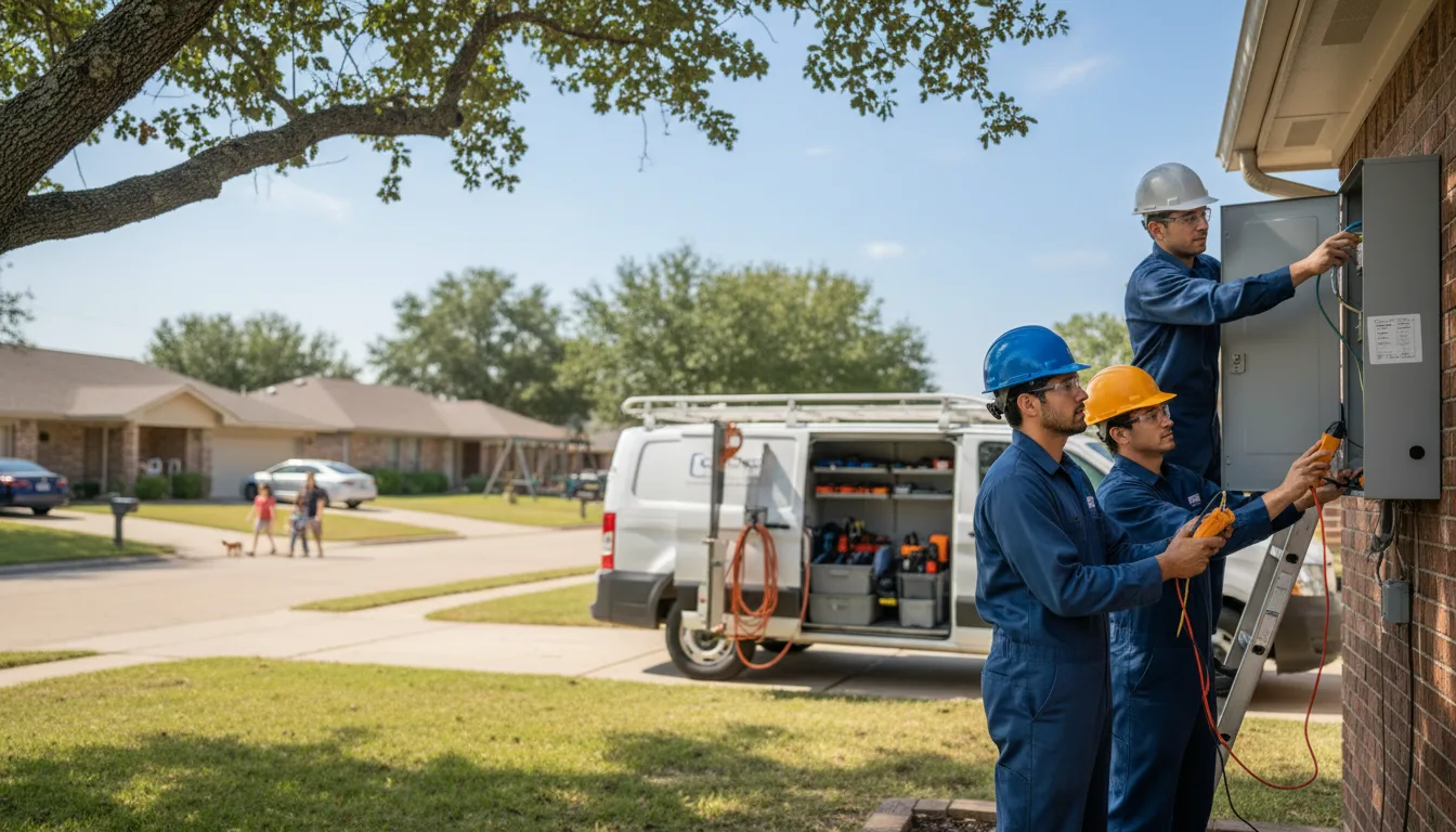 Certified electrician providing emergency electrical services in Crumrod, AR